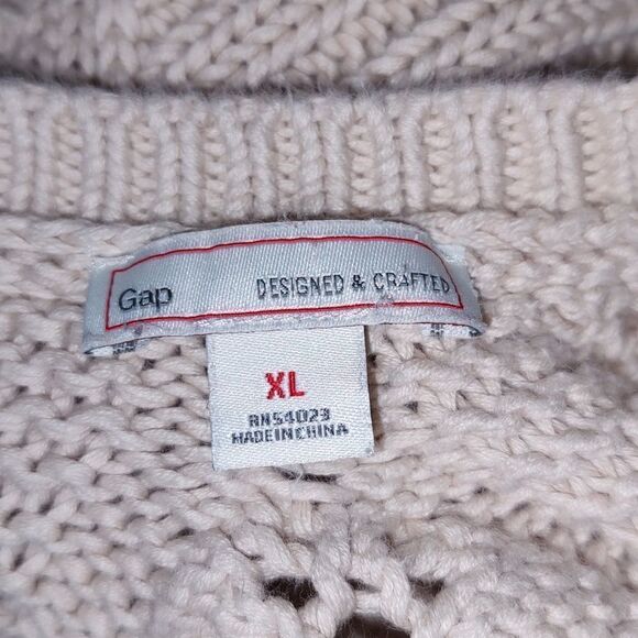 Gap oatmeal color button down cardigan with pockets  Summer 2014 Sz XL - Picture 5 of 5